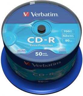 CD-R Extra Protection 52x 700MB - 50 Pack Spindle Optical Media 