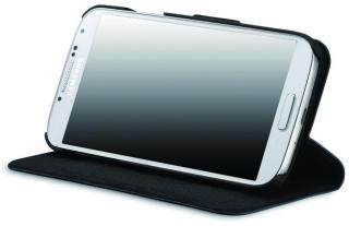 Carbon Texture Folio Case for Samsung Galaxy S4 - Dark Grey 
