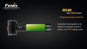 RC40 XM-L U2 Rechargeable LED Flashlight - Black