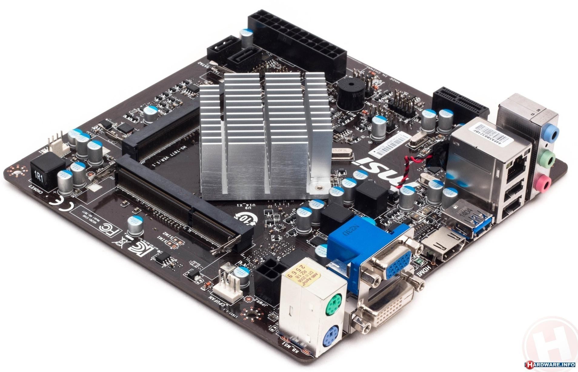 MSI Intel Celeron J1800 Mini-ITX Motherboard (J1800i) | 1StopShop.co.za