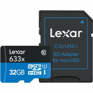 MicroSDXC 32GB UHS-I 633x Memory Card with SD Adapter 