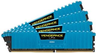 Vengeance LPX 4 X 4GB  2400MHz Desktop Memory Kit (CMK16GX4M4A2400C14B) - Blue 