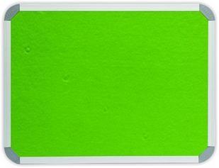 1200 x 1200mm  Aluminium Frame Felt Info Board - Lime Green 