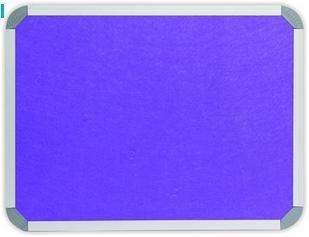 1200 x 1200mm  Aluminium Frame Felt Info Board - Purple 