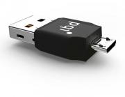 Connect 203 USB & MicroUSB Dual Interface OTG Reader - Black