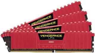 Vengeance LPX 4 x 4GB 3300MHz DDR4 Desktop Memory Kit (CMK16GX4M4B3300C16R)-Red 