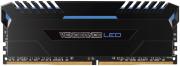 Vengeance LED 2 x 8GB 3000MHz DDR4 Desktop Memory Kit - Black with Blue LED (CMU16GX4M2C3000C15B)
