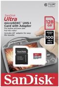 Ultra 128GB MicroSDHC UHS-I A1 Class 10 Memory Card with SD Adapter