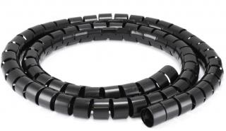 19mm Spiral Cable Organizer - 1m (Black) 