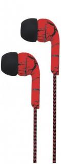 EB200 Stereo Earphones With In-line Mic - Red & Black 