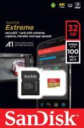 Extreme 32GB UHS-I U3 V30 Class 10 MicroSDHC Memory Card with SD Adapter