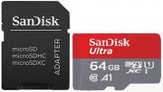 Ultra 64GB MicroSDHC UHS-I A1 Class 10 Memory Card with SD Adapter