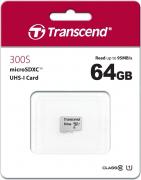 300S 64GB microSDXC Class 10 UHS-I U1 Memory Card (TS64GUSD300S)