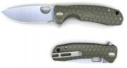 HB1023 Honey Badger Medium Flipper Knife - Green 