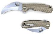HB1152 Honey Badger Small Serrated Claw Knife - Beige