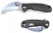 HB1151 Honey Badger Small Serrated Claw Knife - Black