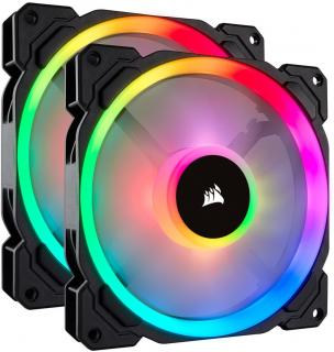 LL140 Twin Pack 140mm Chassis Fan - RGB LED 
