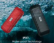 RB-M12 Outdoor IPX7 Water-proof Bluetooth Portable Speaker - Red