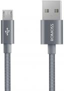 Nylon-braided USB to Micro-USB 1m Charge & Sync Cable - Silver