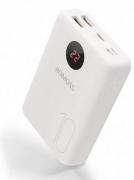 OM10 10000mAh Input: Type-C|Lightning|Micro USB| Output: 2 x USB Power Bank - White