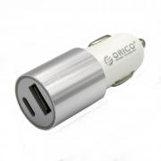 2 Port Car Charger - Silver/White