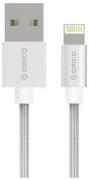 Nylon  Braided Apple USB 2.0 to Lightning 1m Charge & Sync Cable - Silver
