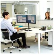 Professional Series Freestanding Dual Horizontal Monitor Arm For Displays Up to 30