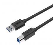 Y-C4006GBK Male USB 3.0 Type A to Male Type B Cable Printer Cable - 1.5m 