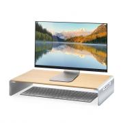 JCT425 Wood Monitor Stand with Docking Station