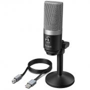 K670B Cardioid USB Condensor Microphone with Stand - Black 