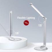 TT-DL19 LED 420 Lumen Desk Lamp with USB 5 V/2A Charging Port - Silver