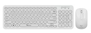 A2000 White Wireless Keyboard Mouse Combo 