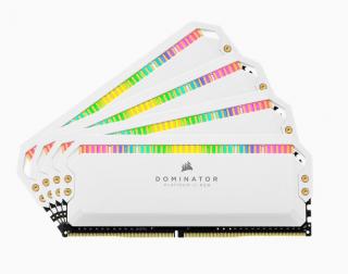 Dominator Platinum RGB 4 x 8GB 3600MHz DDR4 Desktop Memory Kit - White (CMT32GX4M4C3600C18W) 