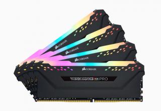 Vengeance RGB Pro 4 x 8GB 2666MHz DDR4 Desktop Memory Kit - Black with RGB LED (CMW32GX4M4A2666C16) 