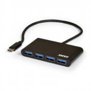 USB Type-C to 4 x USB3.0 Port Hub -Black