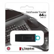 DataTraveler Exodia 64GB USB 3.2 Gen 1 Flash Drive - Black & Blue