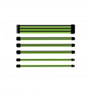 Sleeved Universal Extension PSU Cable Kit - Black & Green