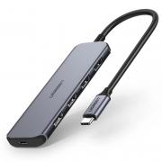 USB-C to 4-Port USB 3.0 Hub - Black