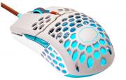 MasterMouse MM711 Retro Gaming Mouse - Matte Grey/Sky Blue 