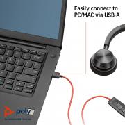 Blackwire 3300 Series C3320 USB-A headset - Black (Microsoft Teams version)