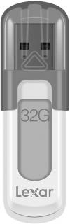 JumpDrive V100 32GB USB3.0 Type A Flash Drive - White & Grey 