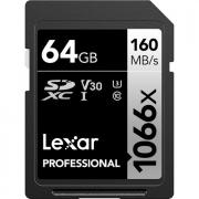 Professional 64GB SDXC UHS-I 1066x Class 10 Memory Card 
