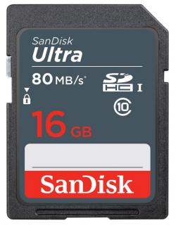 ULTRA 16GB SDHC UHS-I 80MB/s Memory Card 