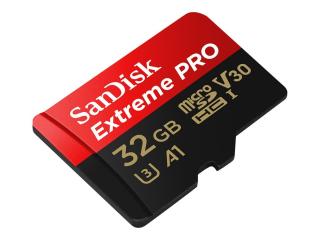 Extreme Pro 32GB microSDHC UHS-I U3 V30 A1 Memory Card with SD Adapter 