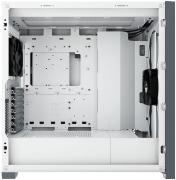 5000D Black Tempered Glass Chassis - White