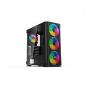 F01 ARGB Mid Tower Gaming Chassis - Black 