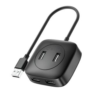 Connect Simple USB2 4 Port Hub - Black 