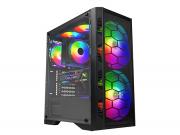 X616 ARGB Tempered Glass Mid Tower Gaming Chassis - Black 