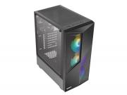 Meshian X X627 ARGB Tempered Glass Mid Tower Gaming Chassis - Black