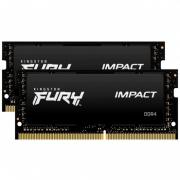 Fury Impact 2 x 32GB 3200MHz DDR4 Notebook Memory Kit - Black (KF432S20IBK2/64) 